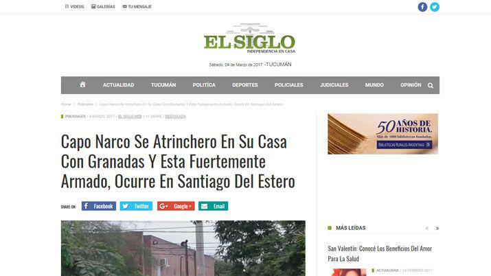 Medios nacionales se hicieron eco del narco que se habiacutea atrincherado