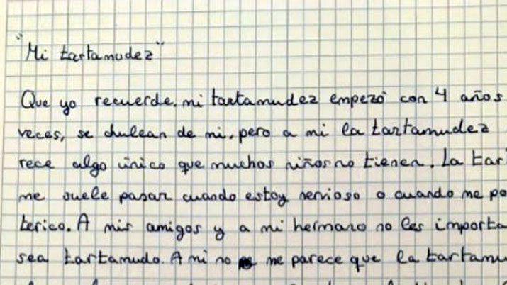 La conmovedora carta de un nintildeo con tartamudez se viraliza
