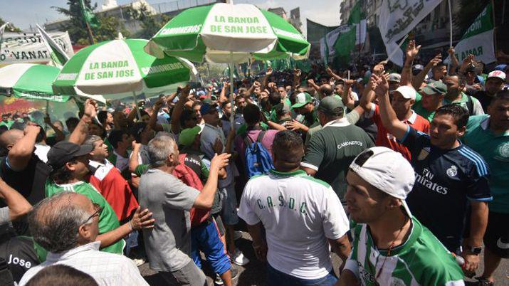 Hubo incidentes entre camioneros en plena marcha de la CGT
