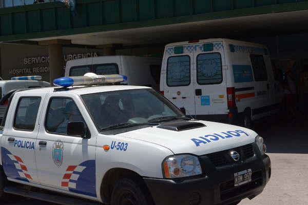 ASISTENCIA La mujer del motociclista fue derivada al hospital Regional 