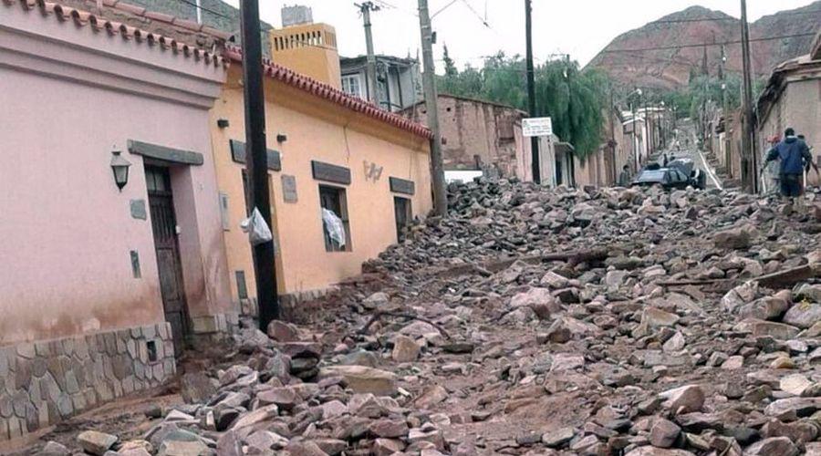Fuerte alud en Tilcara causoacute destrozos y evacuados