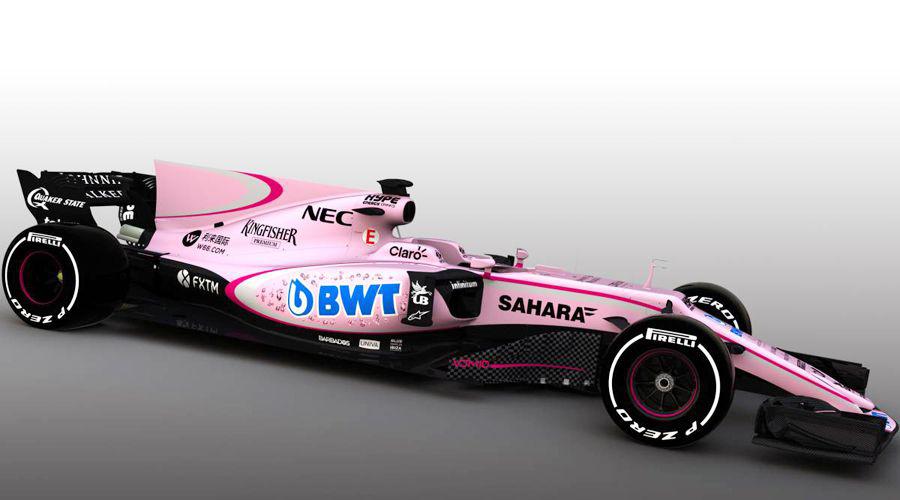 El Force India 2017 seraacute rosa