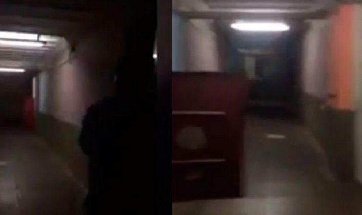 Guardias de seguridad filman un violento fantasma en una escuela