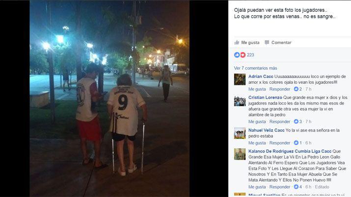 La historia de la abuela que alienta al Ferro desde la Pedro L Gallo