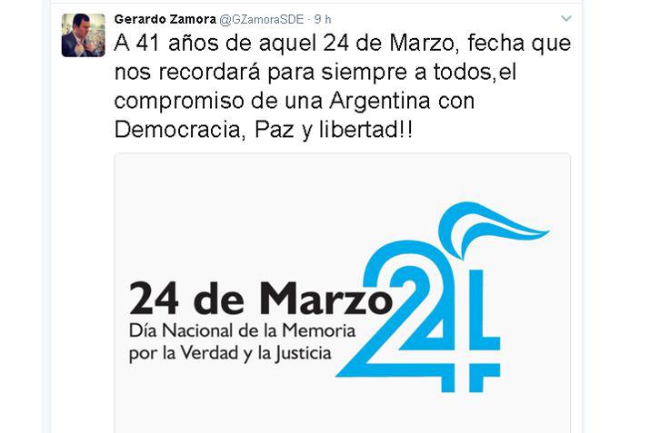 El Senador Zamora recordó el Día de la Memoria