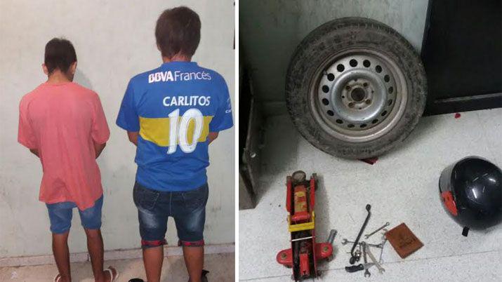 Robaban una camioneta y terminaron detenidos