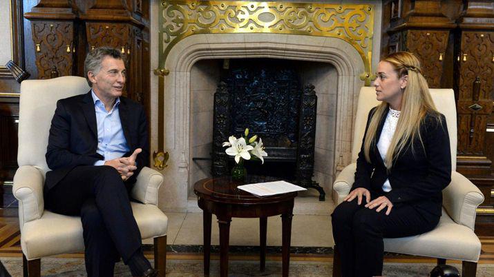 Macri recibió a la mujer del preso político Leopoldo López