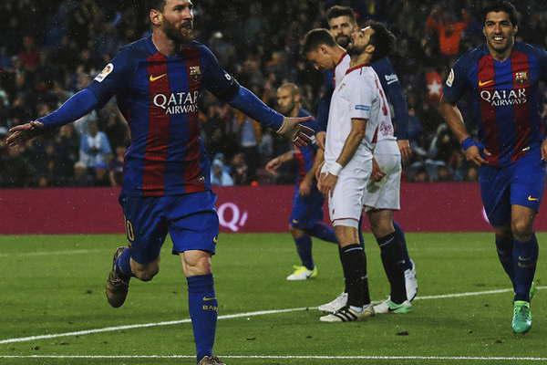Doblete de Messi para la goleada del Barccedila ante Sevilla 