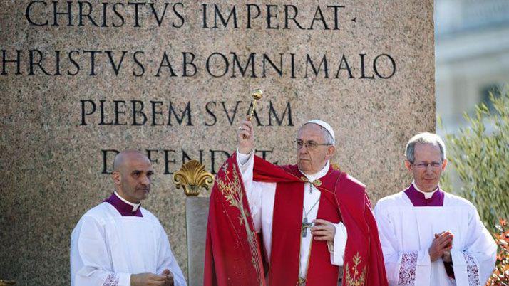 El Papa presidioacute la misa de Domingo de Ramos