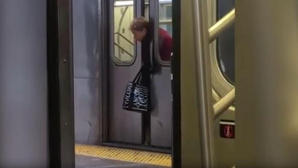 Insoacutelito- Una mujer quedoacute con la cabeza atrapada por las puertas del Metro de Nueva York