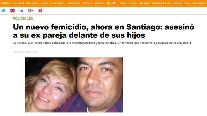 Diarios nacionales se hacen eco del femicidio de la maestra jardinera