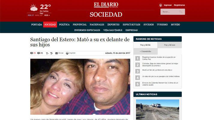 Diarios nacionales se hacen eco del femicidio de la maestra jardinera