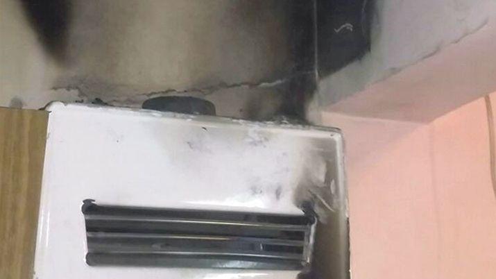 Dejoacute el calefoacuten prendido y salioacute- casi se le quema la casa