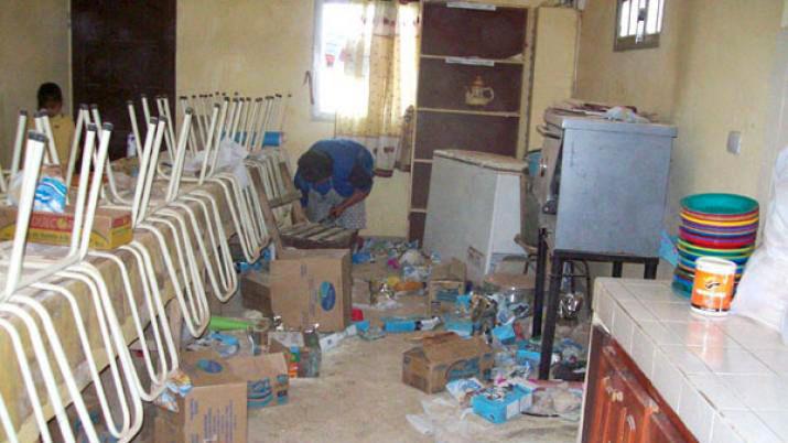 Robaron comida y elementos deportivos de una escuelita
