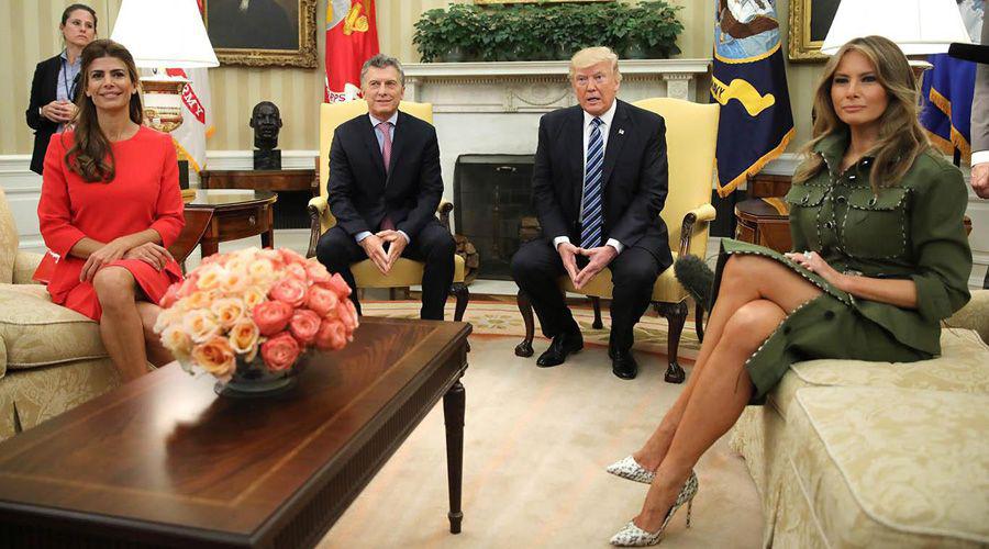 Macri almorzoacute con Trump en la Casa Blanca