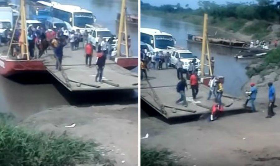 La imprudente bajada de un ferri que casi termina en tragedia