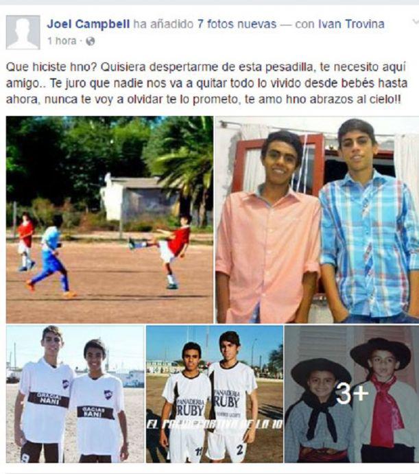 Desgarradores mensajes en redes sociales por la muerte de Ivaacuten Trovina