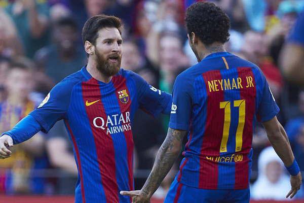 Goleoacute otra vez de  la mano de Messi  