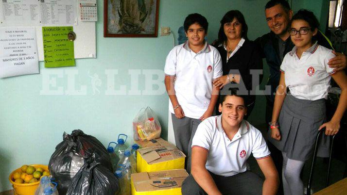 Alumnos del Mater Dei realizaron una acción solidaria
