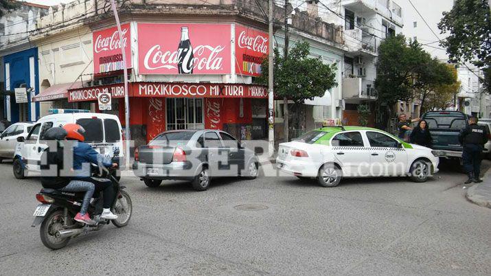 Espectacular triple choque en pleno centro de Santiago
