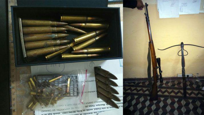 Tras golpear a su pareja le secuestran armas y balas