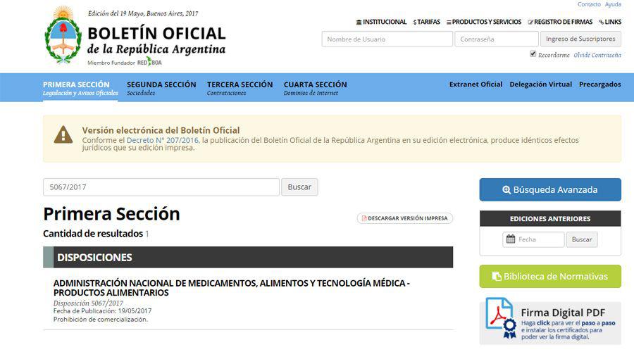 La ANMAT prohibioacute la venta de un suplemento dietario y una bebida