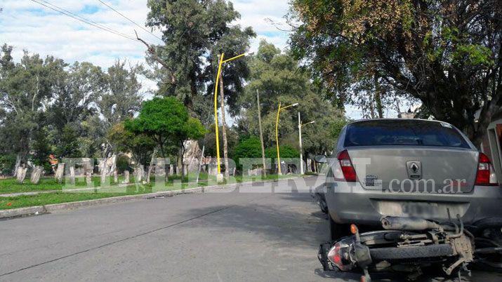 Un motociclista herido tras chocar en parque Aguirre