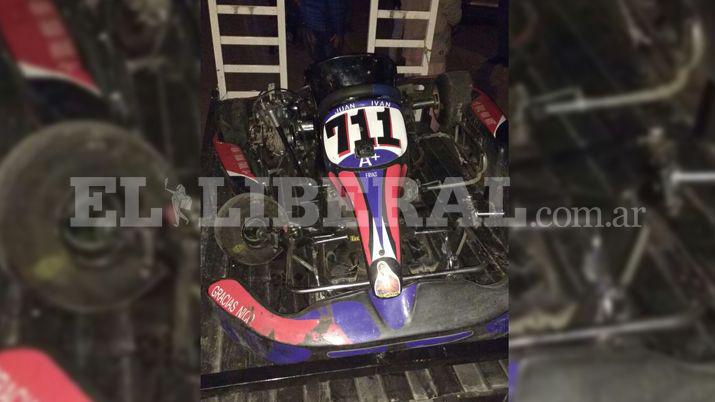 Perdioacute el control del karting y se dio la cabeza contra un poste