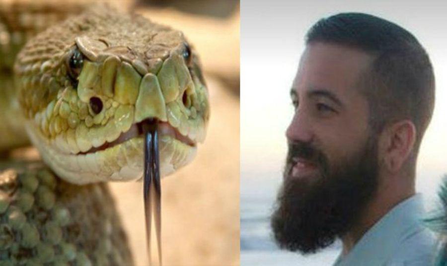 Insoacutelito- Terminoacute en el Hospital por besar a una serpiente cascabel