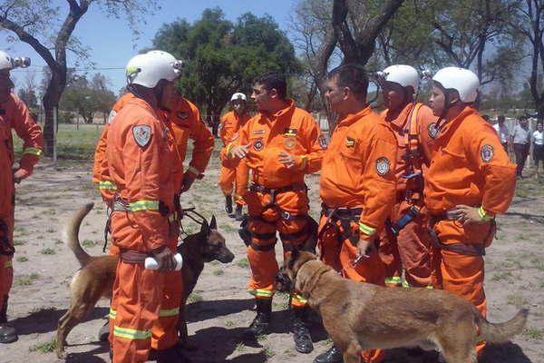 Efectivos policiales de la Divisioacuten Canes de Santiago  colaboran con la buacutesqueda de un supuesto homicida 