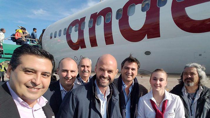 Llegoacute el primer vuelo de Andes hacia Las Termas