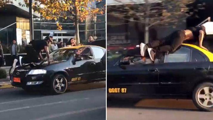 Un taxista chileno quiso asaltar a dos argentinas y atropelloacute a un colombiano