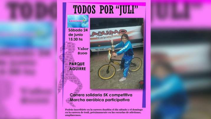 Carrera solidaria a beneficio de una nena que lucha contra el caacutencer