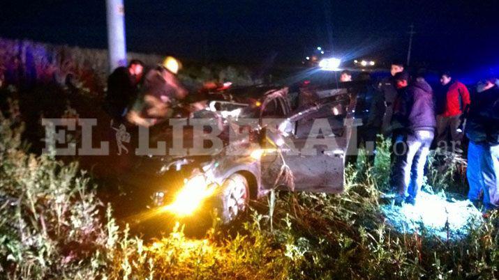 Ruta 89- una mujer falleció al chocar un auto y una camioneta