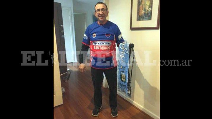 El hincha de Guumlemes que estuvo en el partido de Argentina - Brasil en Australia