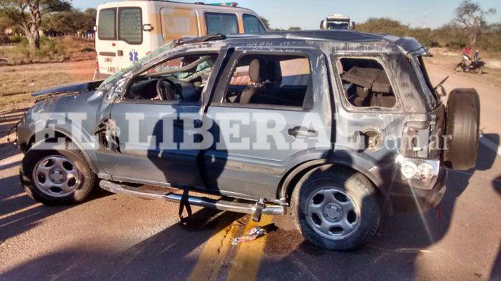 Cuatro heridos tras el vuelco de una camioneta en la Ruta 34
