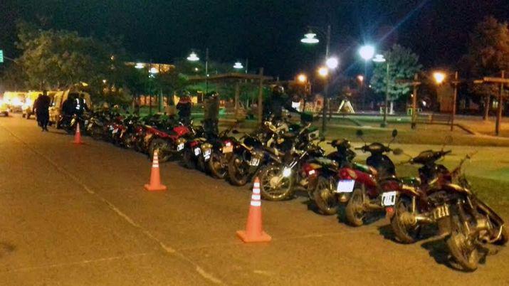 Retuvieron 112 motocicletas desde inmediaciones de locales bailables