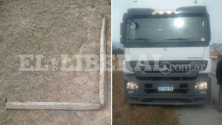 Un hierro ingresó por la ventanilla e hirió a un camionero