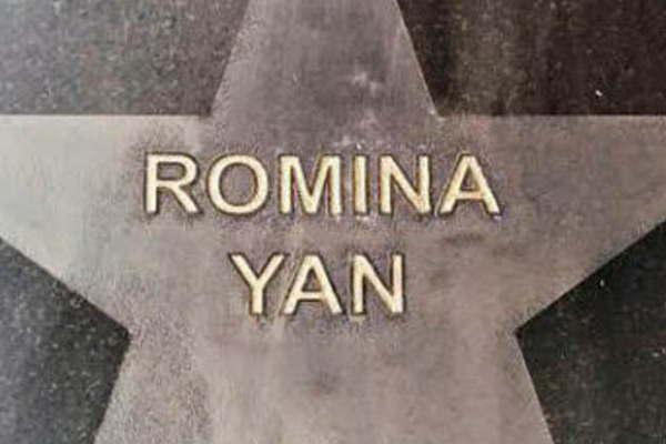 Romina Yan ya tiene su estrella en la avenida Corrientes  