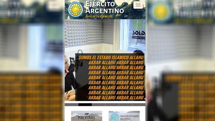 Hackearon la pagina oficial del Ejército Argentino