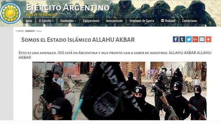 Hackearon la paacutegina oficial del Ejeacutercito Argentino