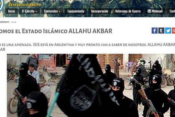 Hackearon el sitio web del Ejeacutercito y dejaron supuesta amenaza de Isis