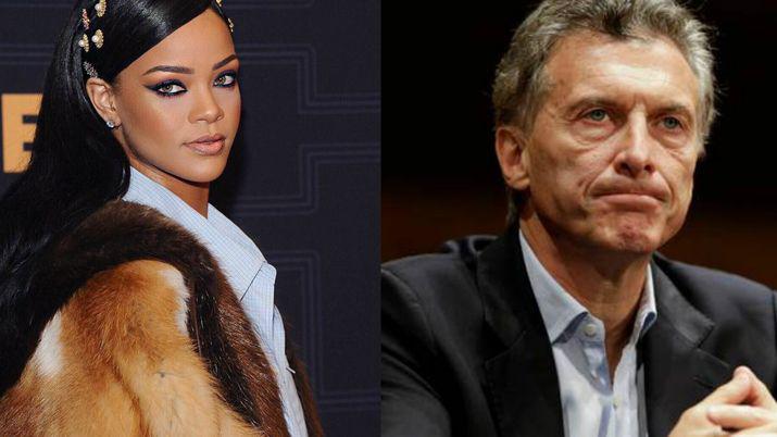 Rihanna le dedicó un punzante twitt a Macri