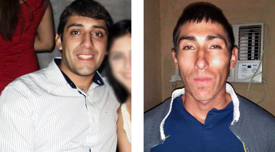 El policía agredido Matías Pez y uno de los detenidos Topo Rojas