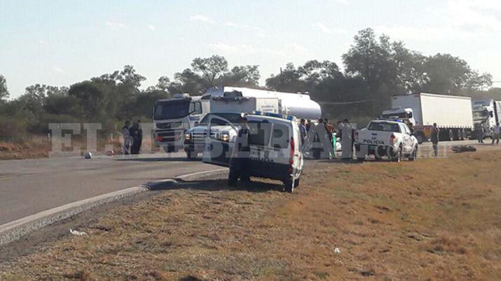 Dos muertos en accidente en el empalme de las rutas 9 y 208