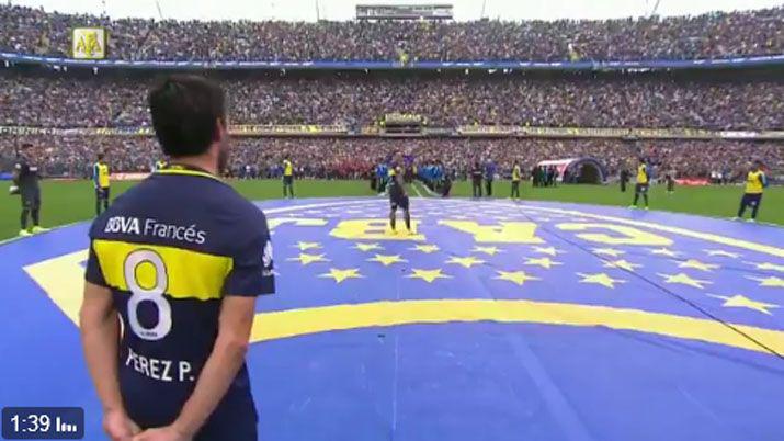 Antes del partido Boca festejó el campeonato
