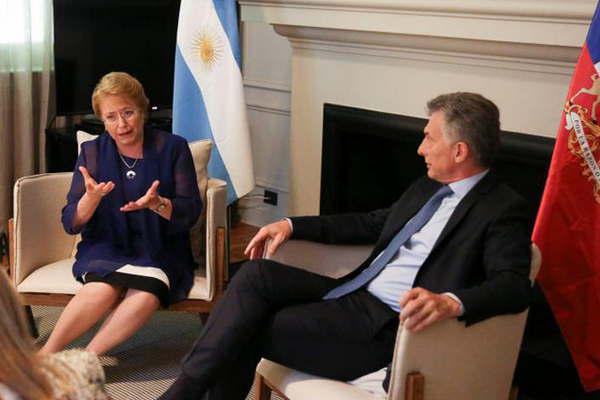Macri se reuniraacute con Bachelet para avanzar  en el comercio bilateral