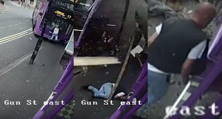 Lo atropelloacute un micro se levantoacute y entroacute al bar a tomar con sus amigos