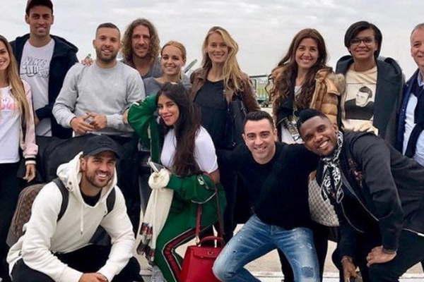 Glorias del Barcelona ya estaacuten en Rosario