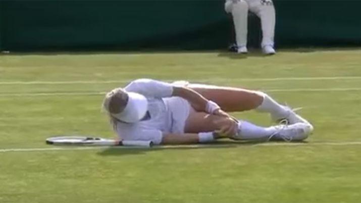 VIDEO La horrenda lesioacuten de una tenista en Wimbledon